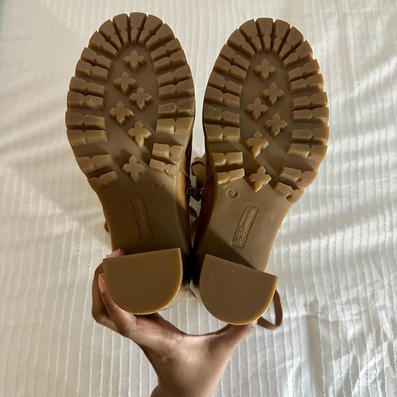 BCBGeneration Paloma Sherpa Lace Up Heeled Boots 9M – Teddy Hiking Booties - Picture 3 of 3